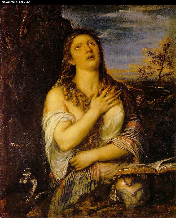 TIZIANO Vecellio Penitent Mary Magdalen r